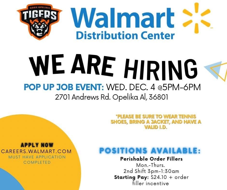 Walmart distribution in Opelika Host Job Fair